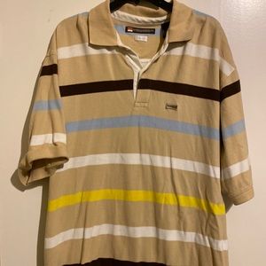Xxl brown,yellow and white mens polo